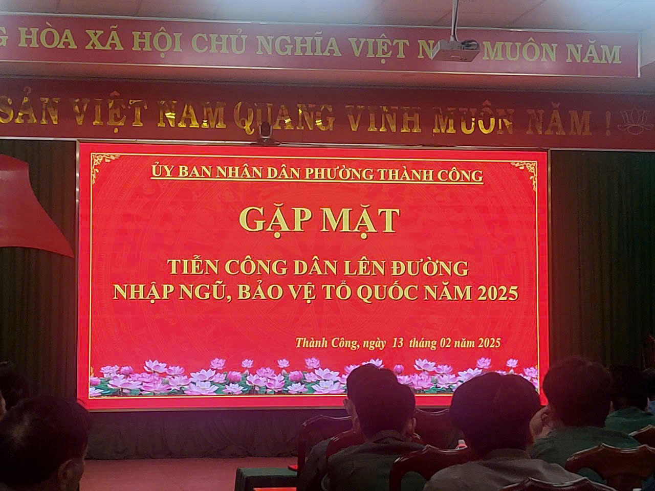Thanh niên phường Thành Công sẵn sàng lên đường nhập ngũ Bảo vệ Tổ quốc